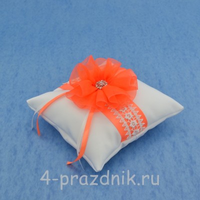 Подушка для колец в оранжевом оформлении podushka026 оптом