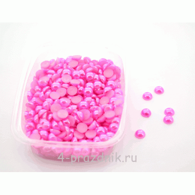 Жемчуг мелкий розовый половинчатый straz003