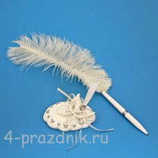 Ручка-перо на подставке  Бабочки GL-245003